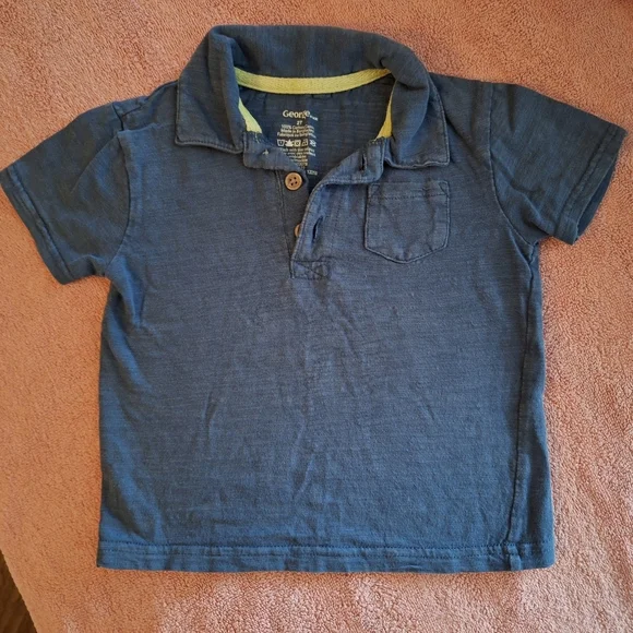 George 2T Kids Blue Polo Shirt - Picture 1 of 1